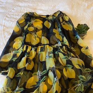 ELISEN lemon chiffon dress